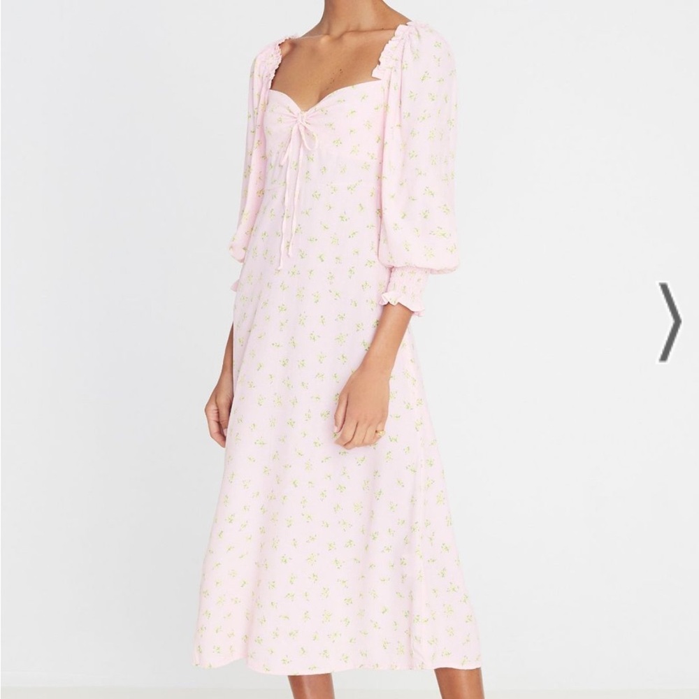 Faithfull Pink Midi Dress